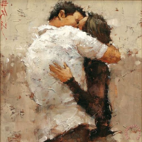 fef9510779c9ccdfd750c3b620520df4--kiss-painting-love-painting